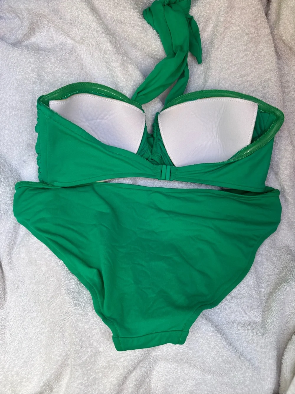 Seafolly Jade Green Twist Bandeau Halter Bikini Set Multi Way AUS 16 US 12 XL